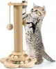 A kitten plays with a cat scratching post. Produktbild-Vorschau
