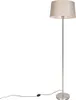 Moderne Stehlampe Stahl mit Taupefarbenem Schirm 45 cm Produktbild-Vorschau 1