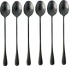 Intirilife set di 6 cucchiai in acciaio inox nero - Anteprima dell’immagine prodotto 1