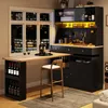 Flieks Hochschrank Küchenschrank mit ausziehbarem Tisch, Produktbild-Vorschau 1