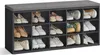 A shoe bench with multiple compartments filled with shoes. Náhled obrázku produktu