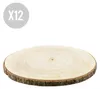 12 Natur-Holzscheiben 28-33 cm - Einheitsgröße Produktbild-Vorschau 1