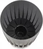A top-down view of an empty, gray and black plastic planter pot. Anteprima dell’immagine prodotto