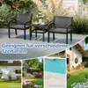COSTWAY Set 3 pezzi di mobili da giardino in polyrattan, Anteprima dell’immagine prodotto 8