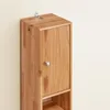 A close-up shot of a wooden cabinet mounted on a wall. Produktbild-Vorschau