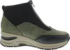A side view of a green and black high-top sneaker with a zipper. Anteprima dell’immagine prodotto