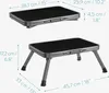 Two views of a foldable step stool, with dimensions indicated. Produktbild-Vorschau