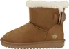 A single brown winter boot with white fur lining is shown against a white background. Produktbild-Vorschau