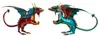 Bunter Metall Drache 30cm Fantasiefigur Gartenfigur Produktbild-Vorschau 1
