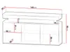 MIRJAN24 Comò 3D 160 Glossa, credenza alta con tre ante Anteprima dell’immagine prodotto 5