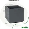 MePla - Kübel KARO-40 Holzoptik 40x40x40 anthrazit Produktbild-Vorschau 2