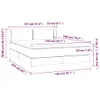 vidaXL Boxspringbett mit Matratze Blau 140x200 cm Stoff -  Produktbild-Vorschau 8