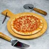 KINGHOFF KH-1673 Pizza-Servierbrett aus Bambus, 30 cm Produktbild-Vorschau 3