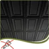 A close-up, angled view of black decorative ceiling panels. Podgląd zdjęcia produktu