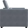 Side view of a dark gray velvet sofa bed. Anteprima dell’immagine prodotto