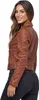 Tazzio Damen Lederjacke F507 Cognac S Produktbild-Vorschau 4
