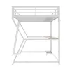 Hochbett mit Schreibtisch und LED-Beleuchtung, 90x200 cm, Produktbild-Vorschau 9