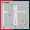 Technical drawing and dimensions of a door handle set. Anteprima dell’immagine prodotto