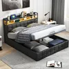 Lit Double Rembourré 140x190 Cm Avec Fonction Voir les images du produit 6