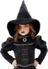 Schwarze Hexe Witch Halloween-Hexe mit Hut für Kinder Gr. 116-152 Kleid schwarz Fasching Karneval Mottoparty Kinderfasching Hexenkleid Produktbild-Vorschau
