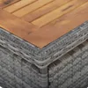 vidaXL 3-tlg. Garten-Essgruppe Grau Poly Rattan und Produktbild-Vorschau 4