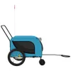 vidaXL Cani da Rimorchio per Biciclette Tessuto Oxford Blu Anteprima dell’immagine prodotto 5