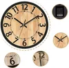 MODFU Wanduhren Holz, Wanduhr 34 cm, Holzdesign, Vintage Produktbild-Vorschau 3