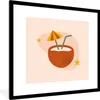 MuchoWow® Gerahmtes Poster Kokosnuss - Sterne - Pastell Produktbild-Vorschau 1