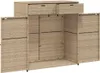 An outdoor storage cabinet made of poly rattan. Náhled obrázku produktu