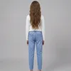 Bequeme Slim-Fit-Jeanshose für Mädchen mit Strasssteinen Produktbild-Vorschau 6