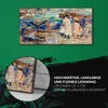 Dekor Leinwand Uhr Wandbilder 60x30 Malerei Küsten Menschen Produktbild-Vorschau 5