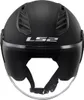 A black LS2 jet helmet with a clear visor is shown from the front against a white background. Anteprima dell’immagine prodotto