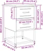 vidaXL Nachttische 2 Stk. Weiß 36x39x60,5 cm Stahl Produktbild-Vorschau 8
