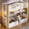 Etagenbett mit hydraulischem Stauraum, LED-Beleuchtung und Produktbild-Vorschau 9