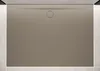 A top-down view of a modern shower tray with a central drain. Produktbild-Vorschau