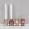 4er Set Kerzenständer Glas Rot Grün Stabkerzen Produktbild-Vorschau 2