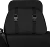Close-up view of the back of a car seat headrest with straps and buckles. Produktbild-Vorschau
