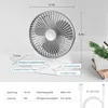 Kleiner Tischventilator für Schlafzimmer, 4000 mAh Akku, Produktbild-Vorschau 2