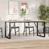 vidaXL Rám jedálenského stola v tvare O 180x80x73 cm oceľ Náhľad obrázku produktu 3