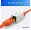 hb-digital Kabel Verbinder CAT 7 Patchkabelkupplung RJ45 Produktbild-Vorschau 3