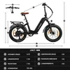 Rower elektryczny z ramą karbonową 20 x 3,0", 70 Nm, 48 V, Podgląd zdjęcia produktu 7
