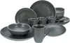 A collection of dark gray speckled stoneware dishes and mugs arranged on a white background. Náhľad obrázku produktu