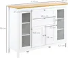 HOMCOM Buffet Salle à Manger avec 2 Portes Vitrées, Meuble Voir les images du produit 5