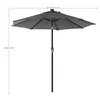 SONGMICS Sonnenschirm Ø 300 cm mit 32 LED-Lämpchen Produktbild-Vorschau 6