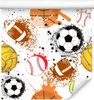 Tapeta młodzieżowa piłka nożna koszykówka baseball Podgląd zdjęcia produktu 1