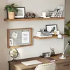 Vasagle Nástenná polica hnedá, 80 x 20 x 3,8 cm Náhľad obrázku produktu 3