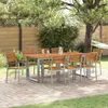 vidaXL Gartenstuhl 8 pcs Braun 56 x 57 x 87 cm Massivholz Produktbild-Vorschau 2