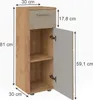 Midischrank Vicco Irma Beige 30 x 81 cm, Model 58298 Produktbild-Vorschau 2