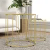 Couchtisch 2er Set rund Glas & Metall, Satztisch Produktbild-Vorschau 10