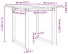 vidaXL Jídelní stůl s O-rámem 80x80x75 cm, masiv borovice a Náhled obrázku produktu 7